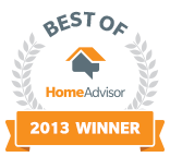 It is a badge that says best of home advisor 2013 winner.