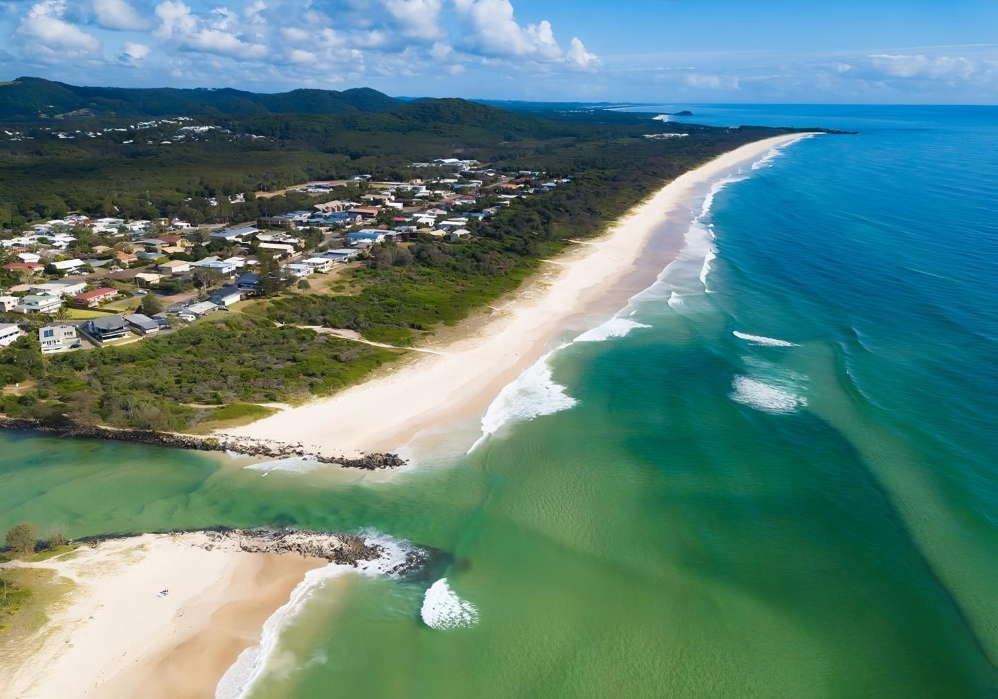 Aerial View of a Beach — Blue Sky Roofing NSW In Pottsville, NSW
