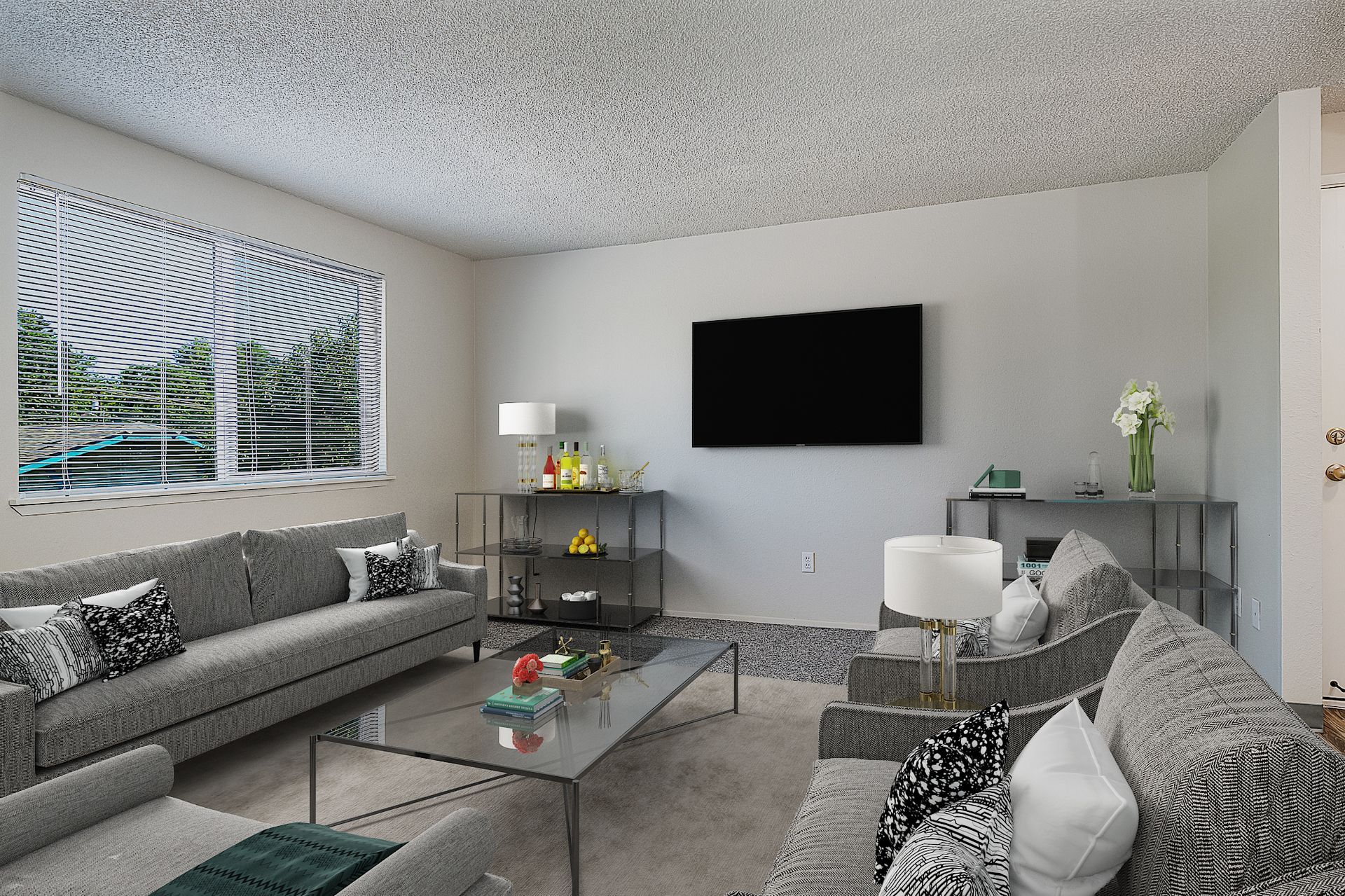 Alternate Photo of a living room with plenty of natural lighting