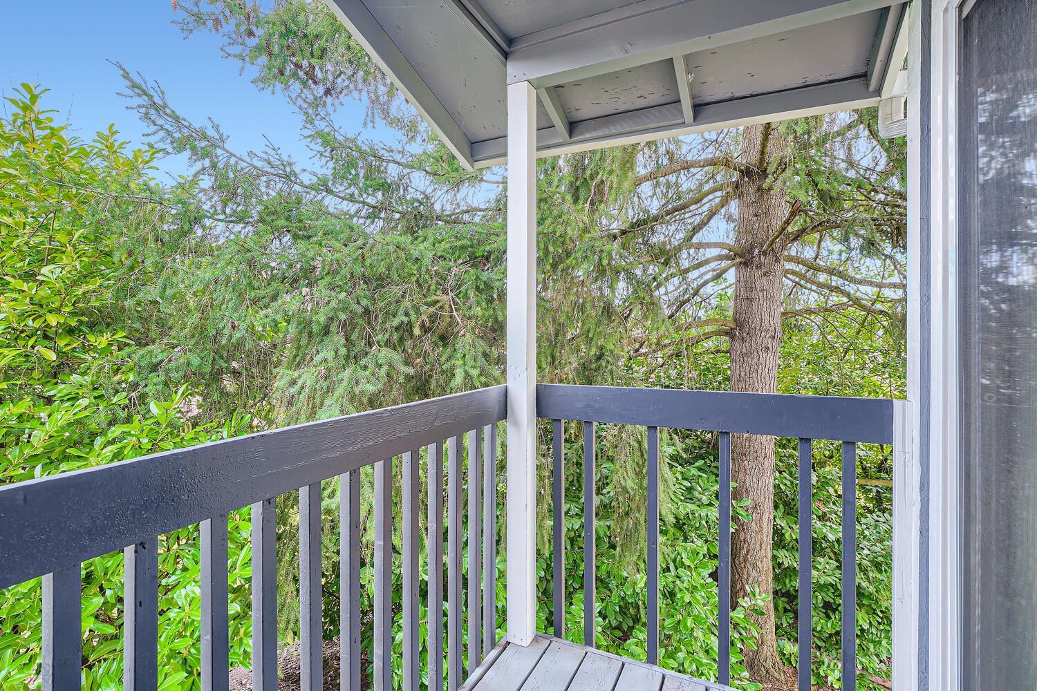 Photo showing the view from a balcony