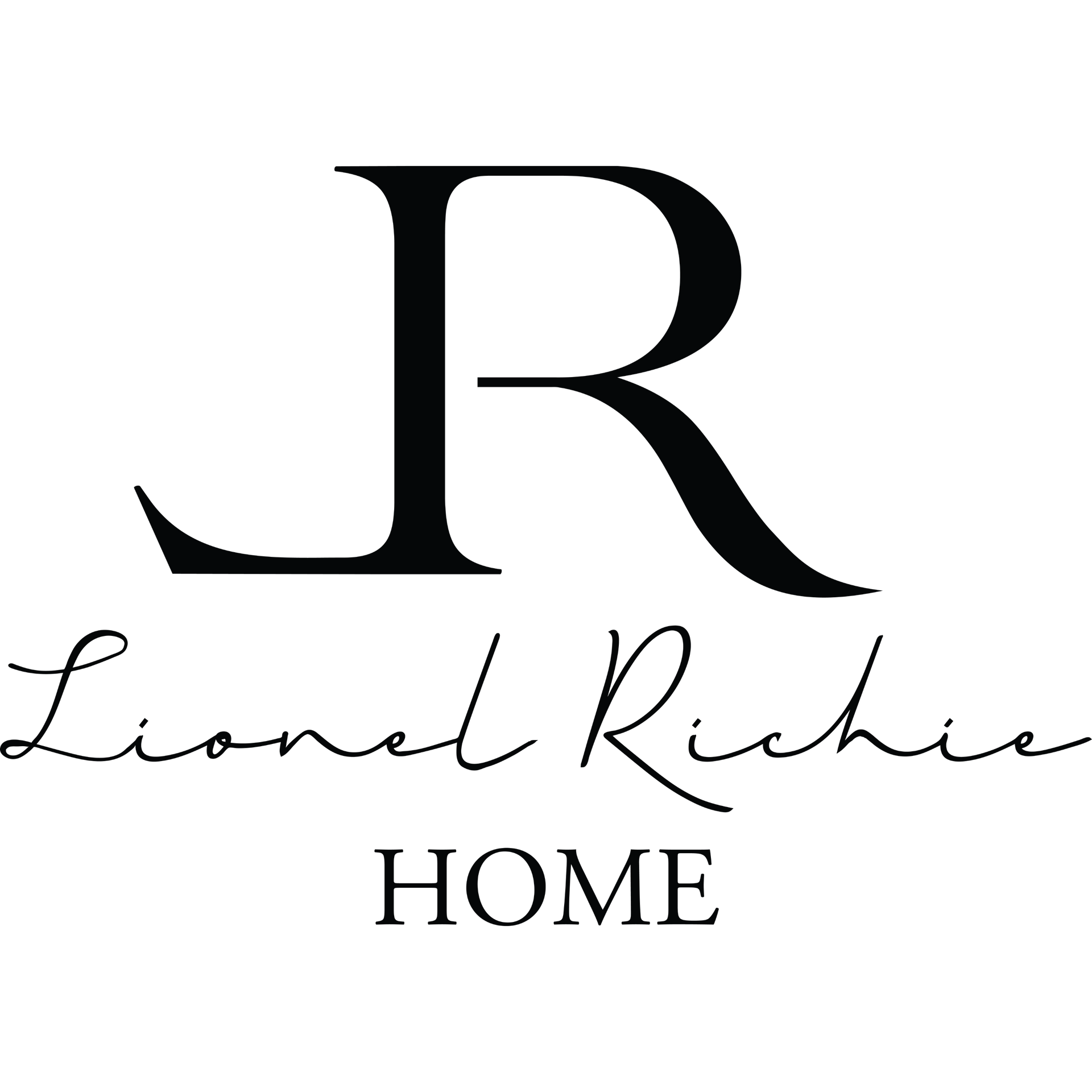 A black and white logo for lionel richie home.