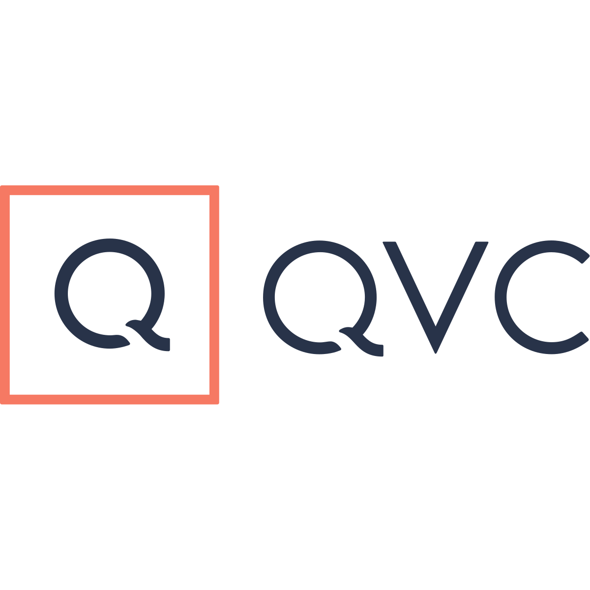The logo for qvc is a square with the letter q in it.