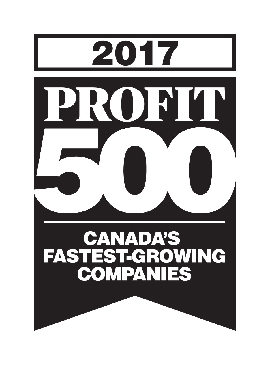 The logo for the 2017 profit 500 canada 's fastest growing companies.