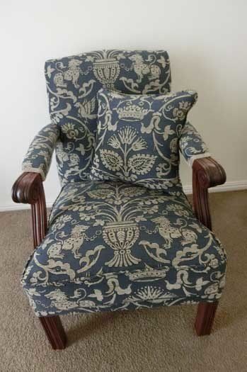 reupholstered sofa seat