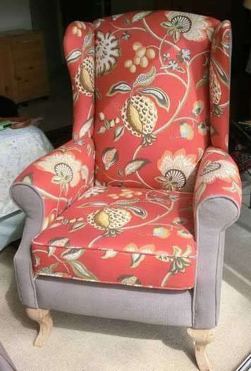 reupholstered sofa seat