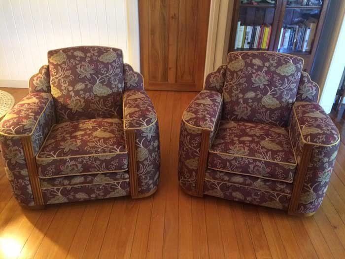 pair of upholstered sofa seats