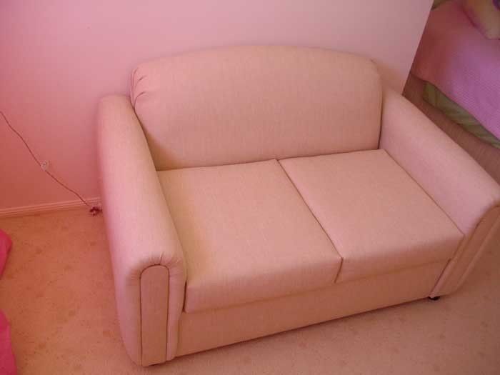 pink color sofa seat