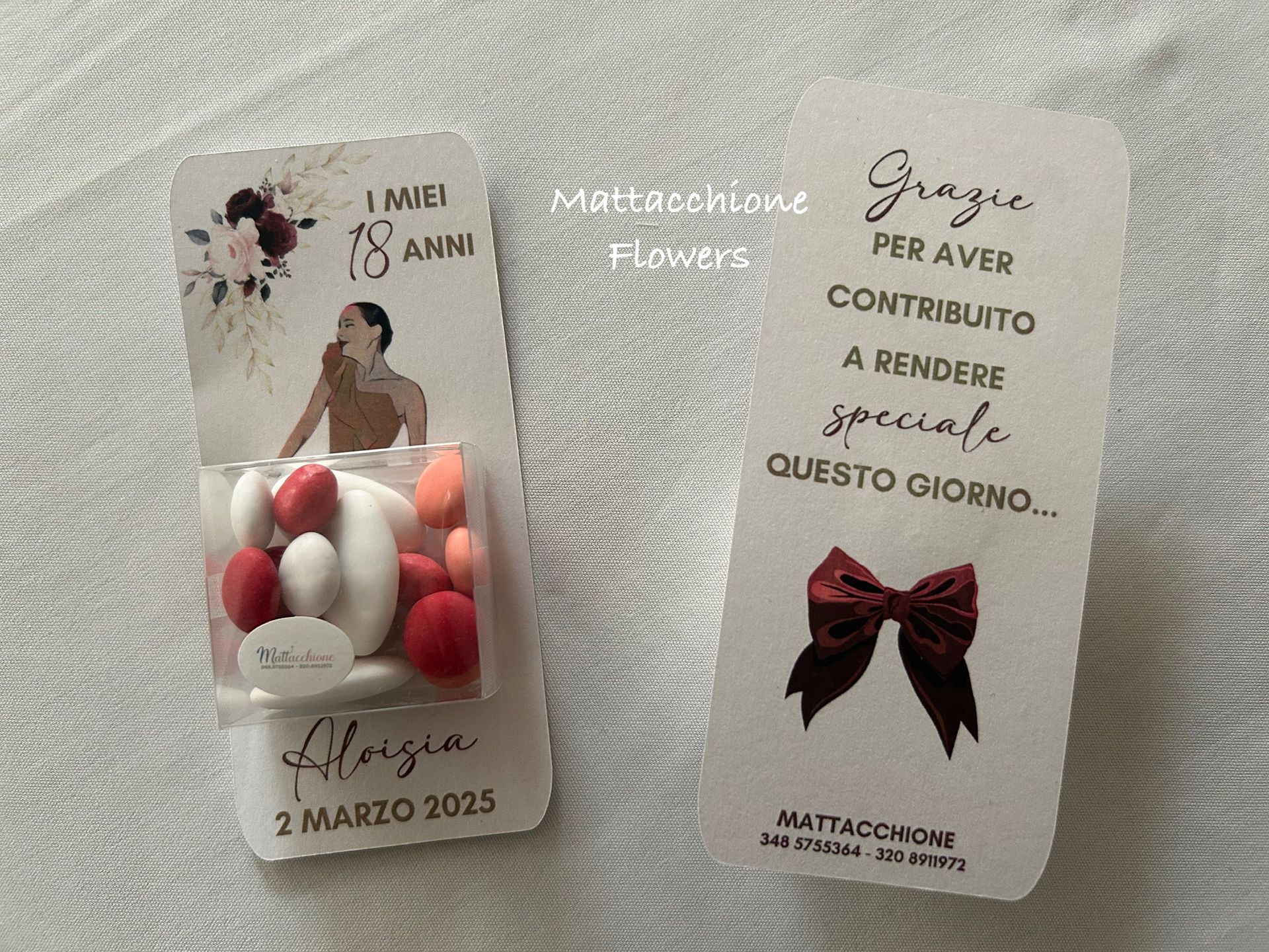 segnaposto e confettate