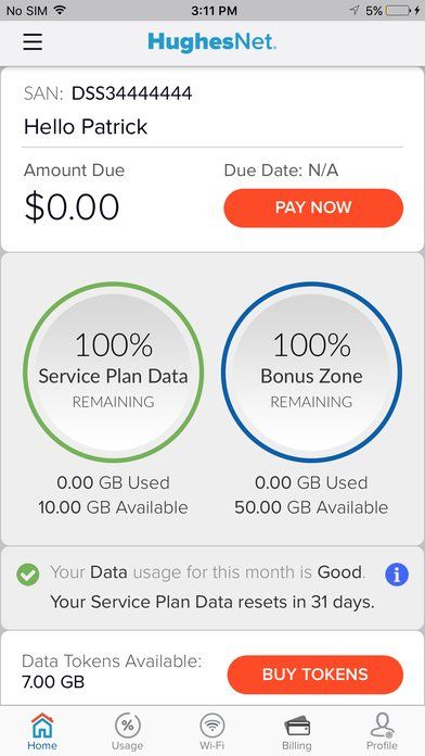 hughesnet service planusage graphic