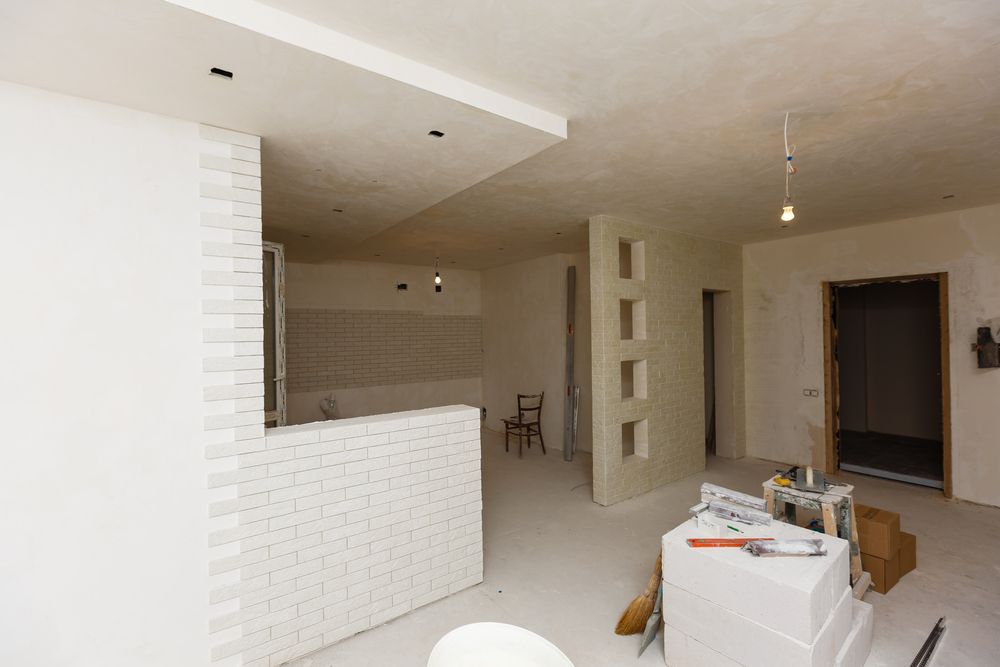 A Large Brick Building Room Is Being Restored — Yves De Wilde Quality Painting Services In Lismore, NSW