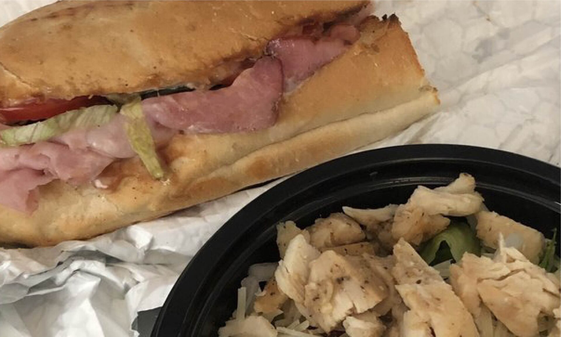 Deli Sub and Salad.