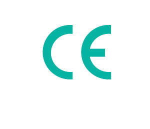 A green ce logo on a white background.