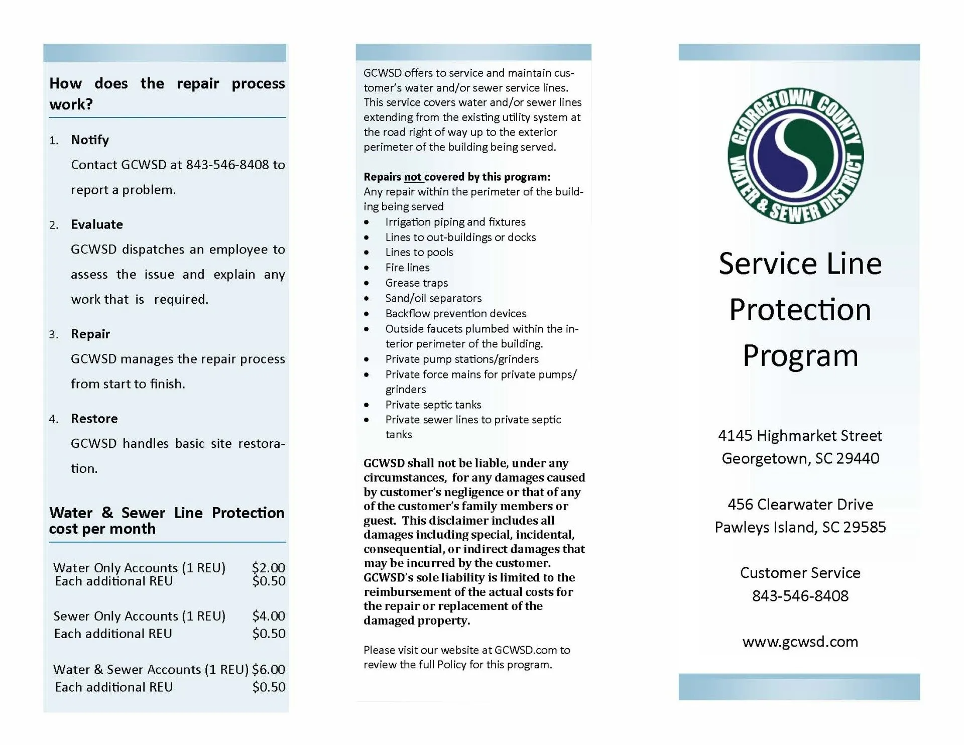 Sewer Line Protection Program