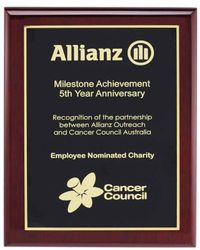 Allianz Plaque — Trophies And Engraving Services In Dapto, NSW