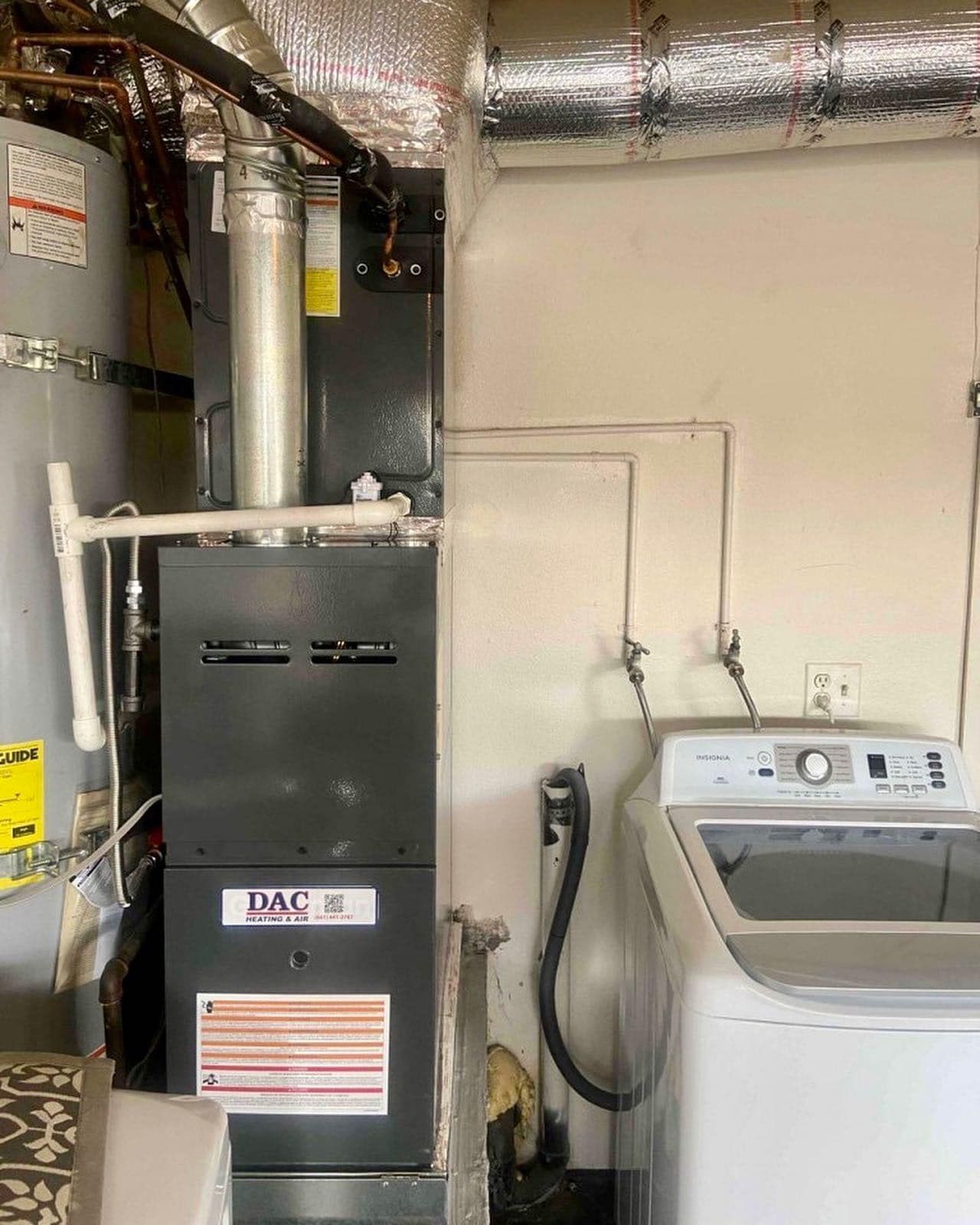 There is a washer and dryer in the laundry room.