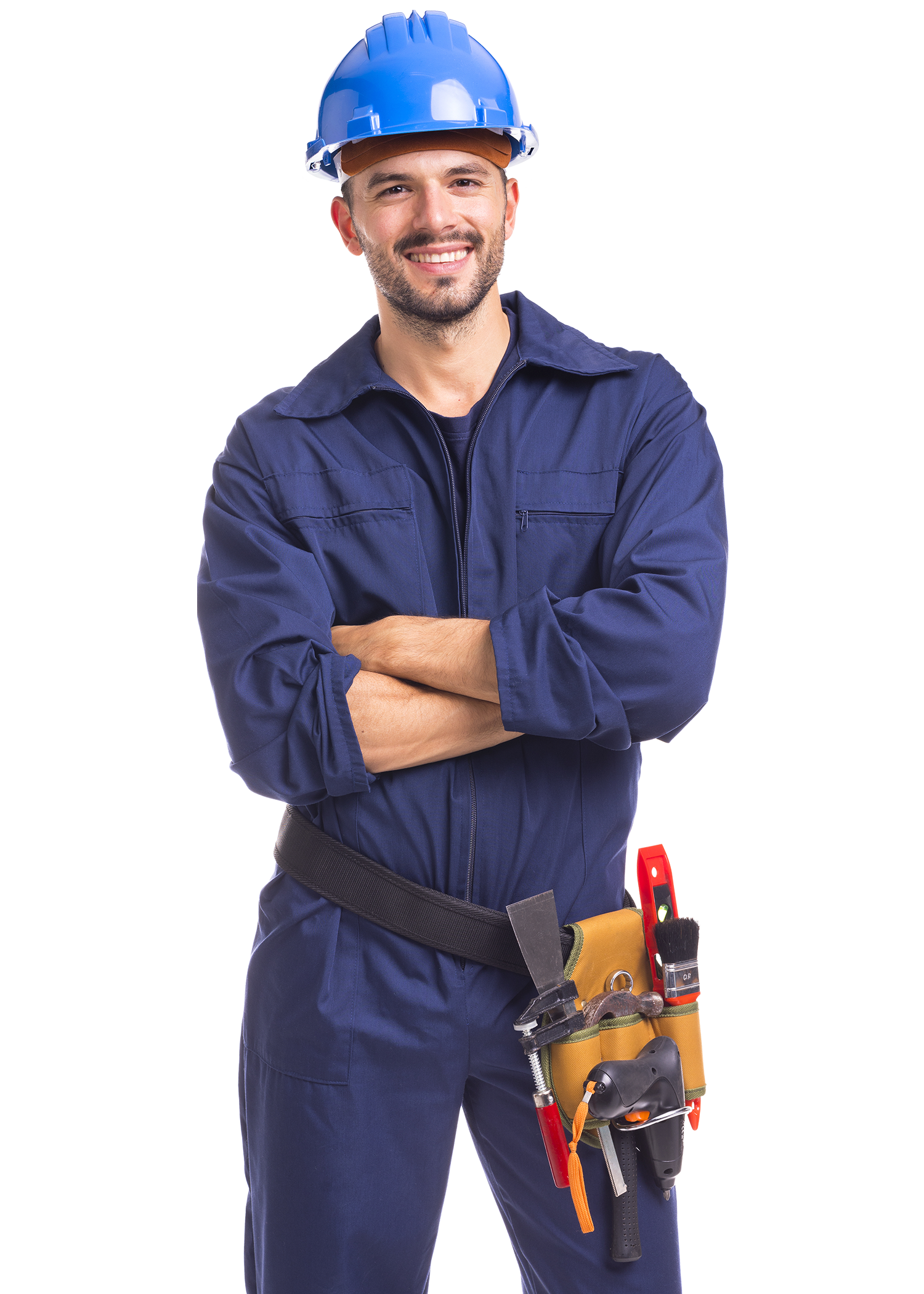 Repair guy standing