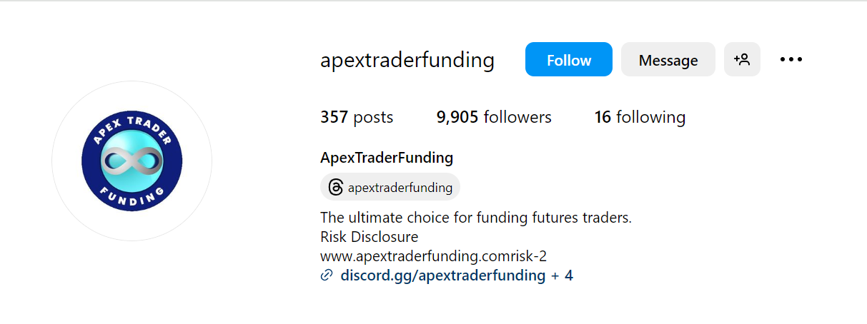 The Funded Trader Instagram Page
