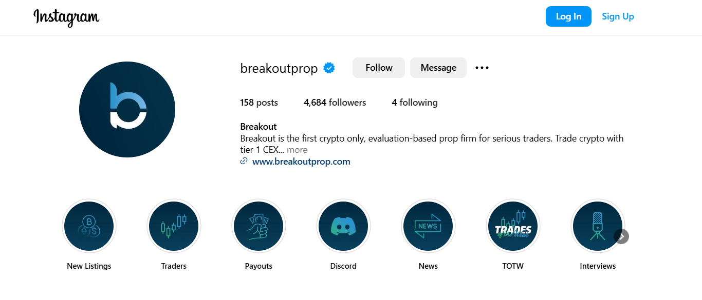 Breakout Trader Instagram