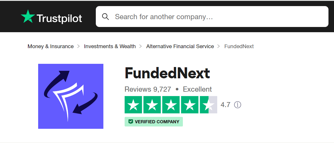 FundedNext Trust Pilot review