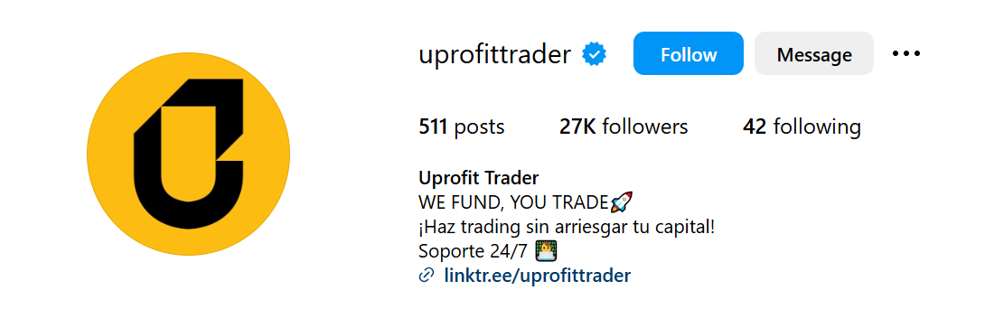 Uprofit  Instagram Page