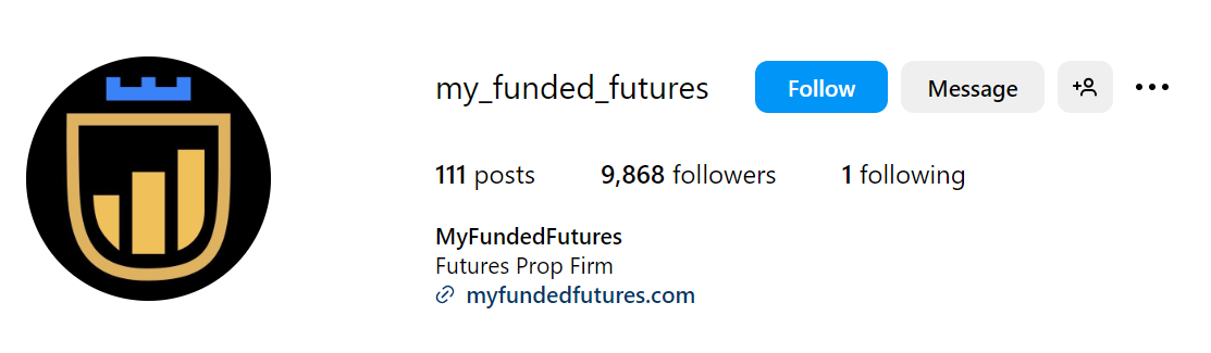 My Funded Futures Instagram Page