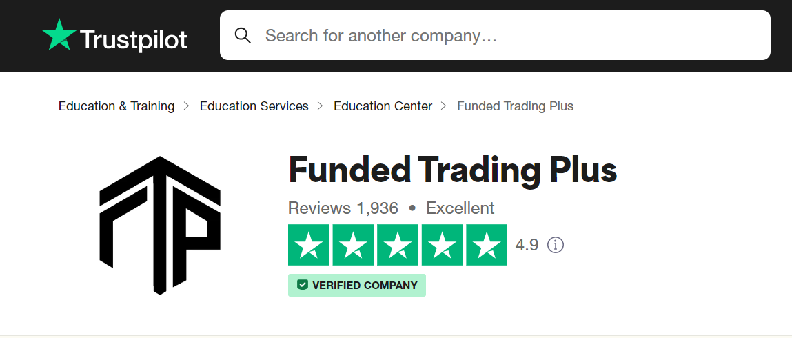 Funded Trading Plus Trust Pilot review