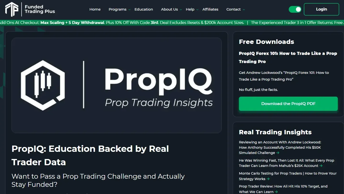 funded trading plus education