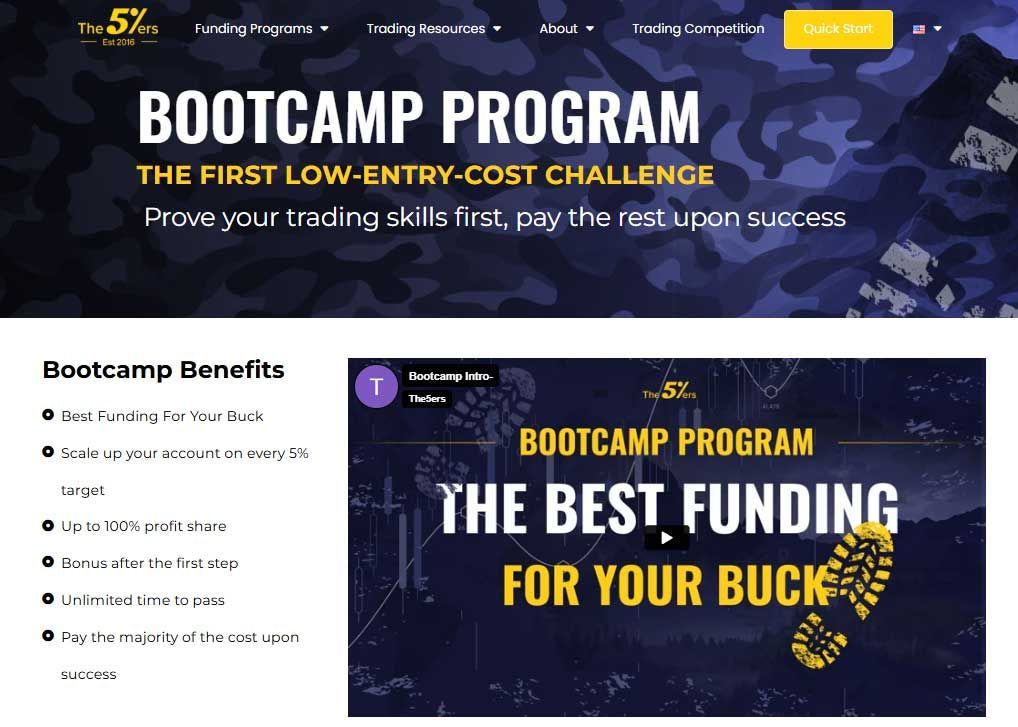 the 5%ers bootcamp program