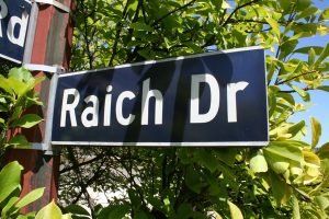 Raich Dr. Street Sign