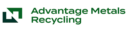 Logo of Advantage Metals Recycling. Green square with a white