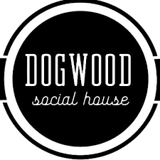 A black and white logo for dogwood social house.