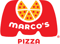 The Marco's Pizza logo featuring a stylized red letter M with a pizza slice graphic and the text