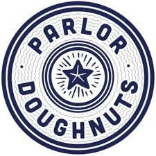 The logo for parlor doughnuts has a star in the middle of it.