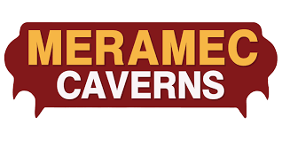 Logo for Meramec Caverns featuring the word