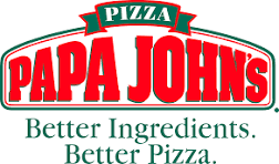 The Papa Johns logo, featuring the red text