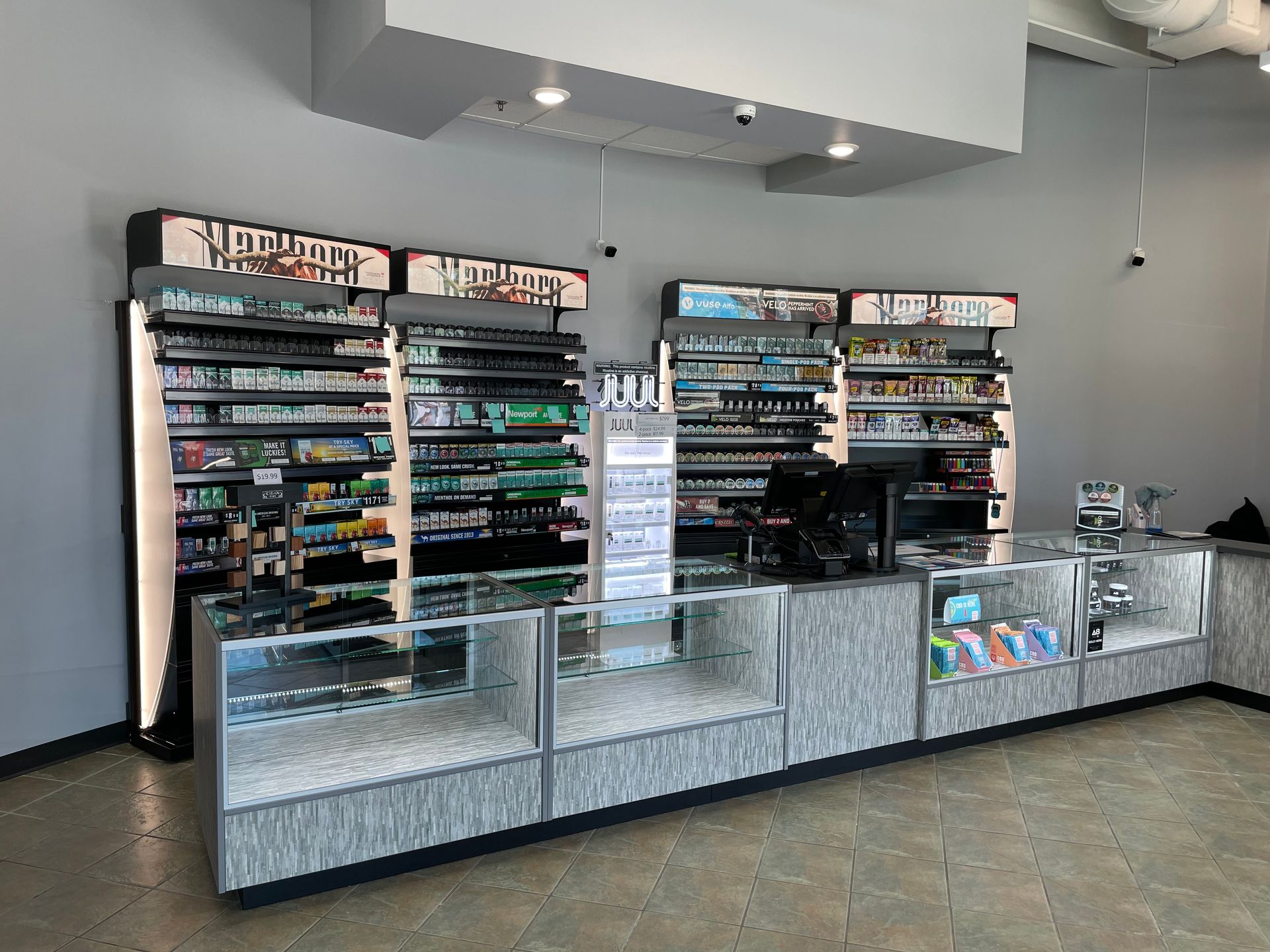 A store filled with lots of shelves and display cases.