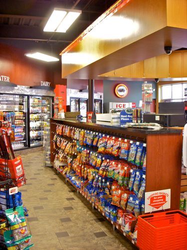 A grocery store filled with lots of snacks and drinks.