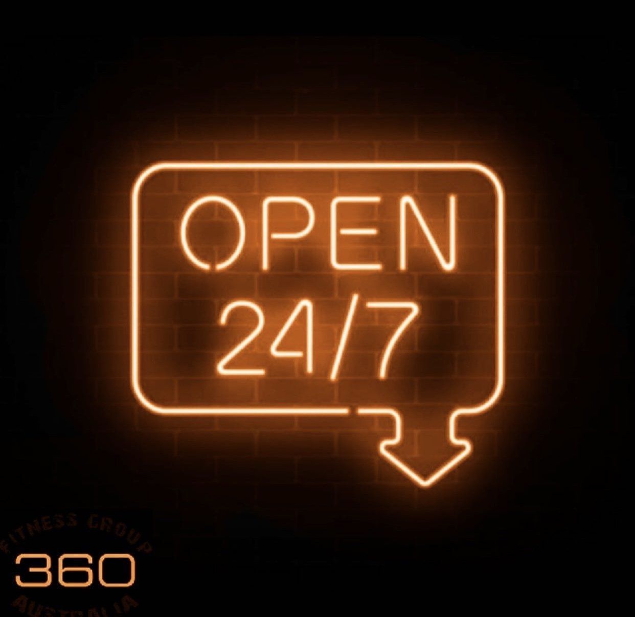 Open 24 Hours Poster — 360 Fitness Group in Cairns, QLD