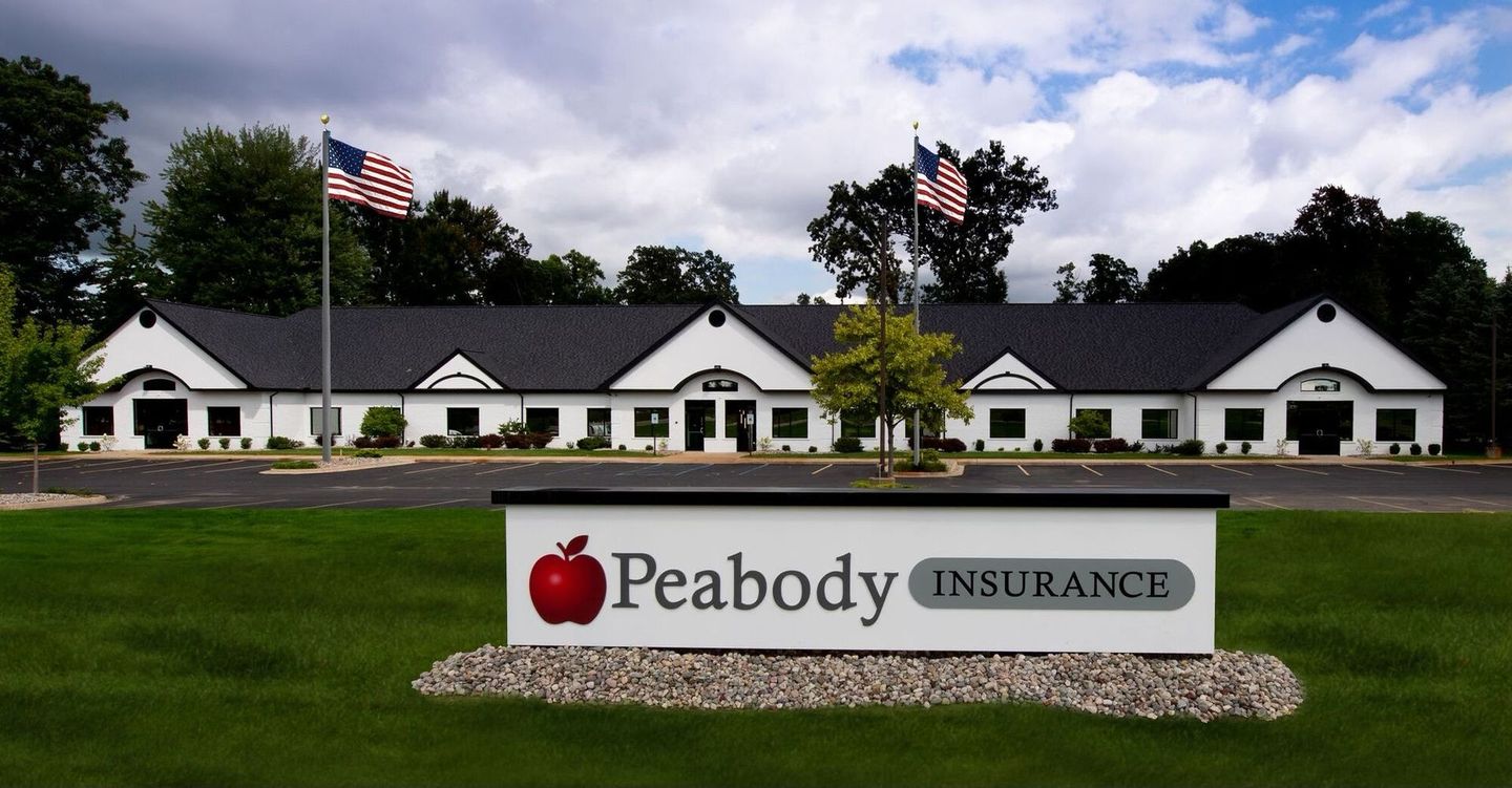 Photo of the Peabody Insurance office from the road