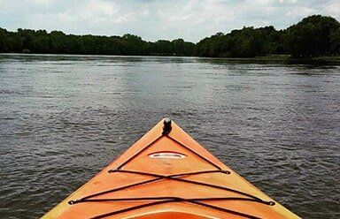 Kankakee — Orange Canoe on Kankakee River in Kankakee, IL