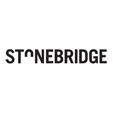 Stonebridge logo: black text with "STONEBRIDGE" and a stylized bridge replacing the "O".