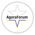 Un logo pour le forum Agora avec une étoile au milieu