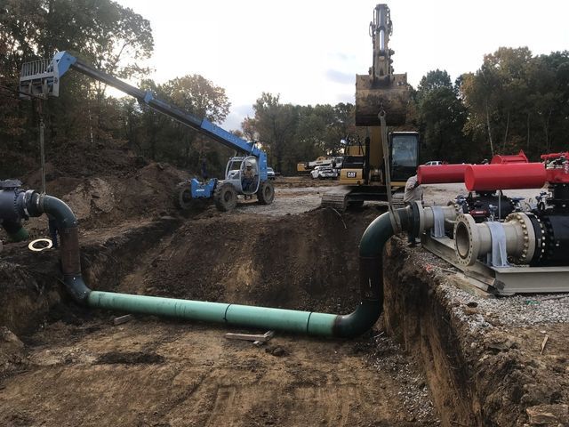 pipeline being put into ground
