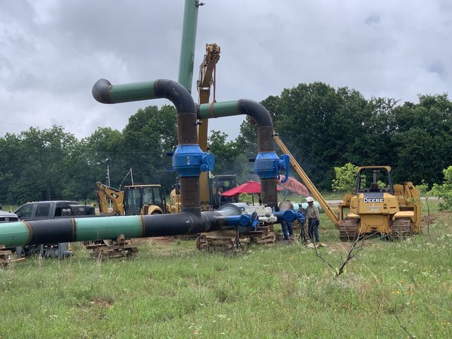 huge pipeline out of the ground