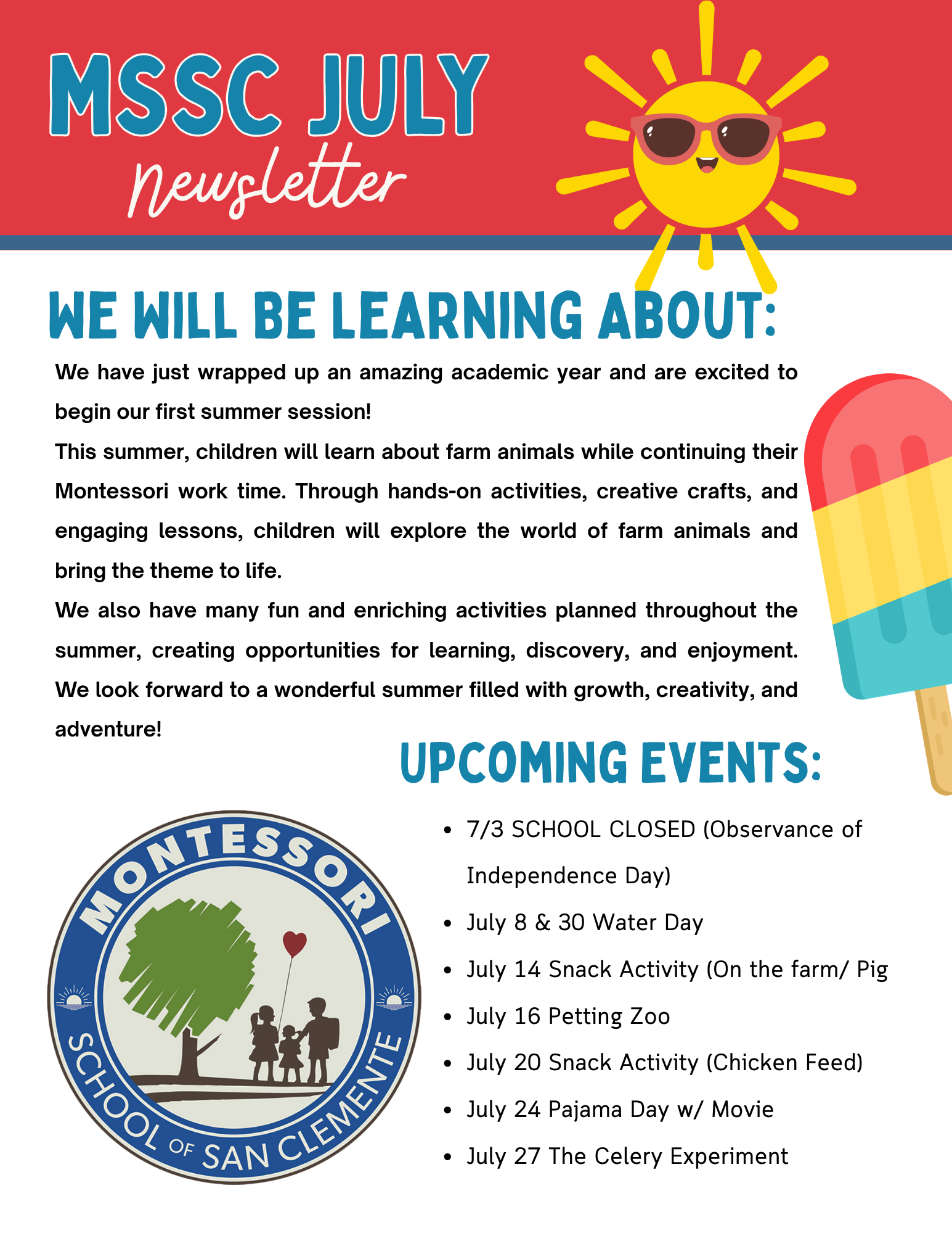 July Newsletter