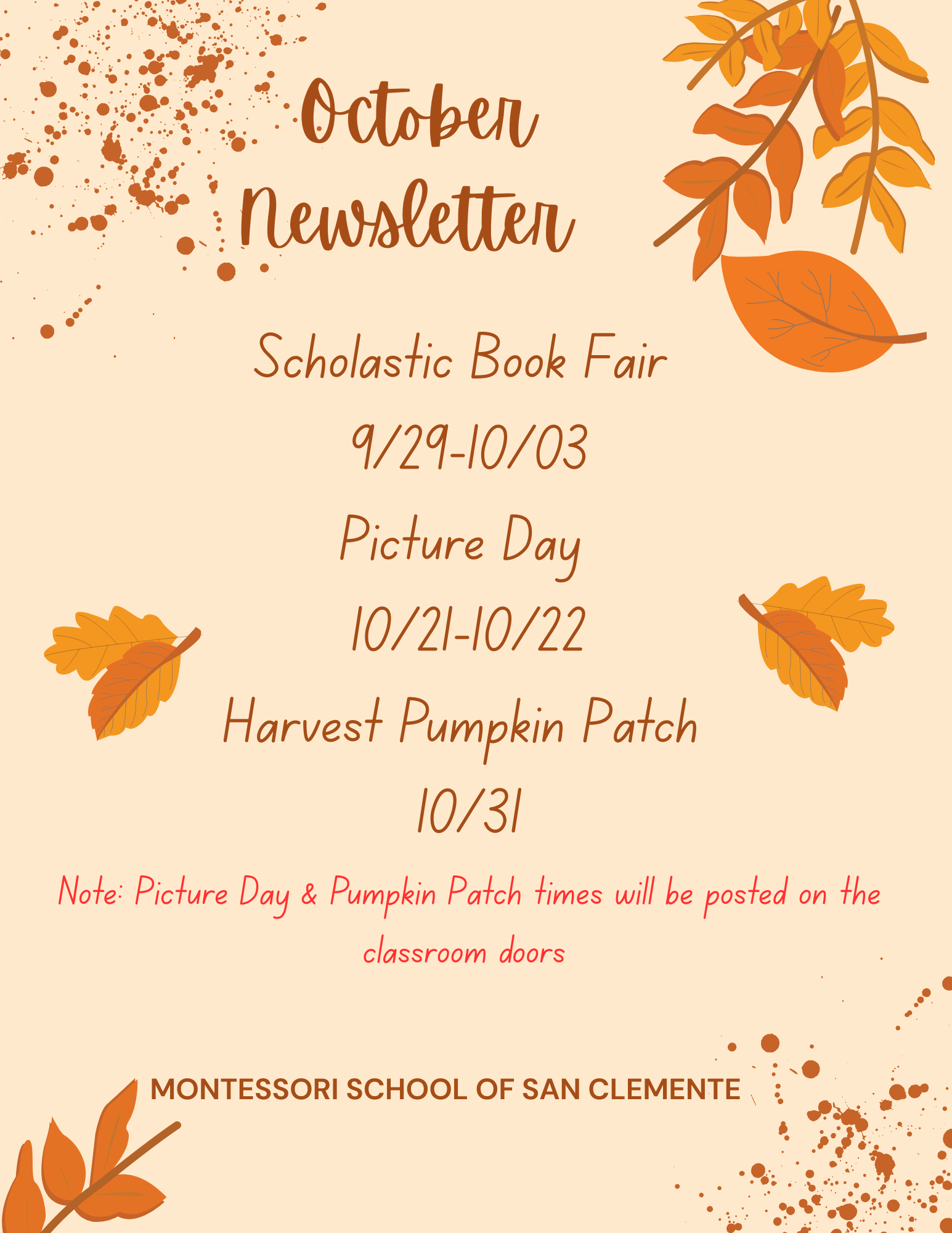 October Newsletter