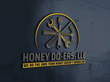 Logo for Vanguard Construction: Yellow house outline with tools, blue and yellow color scheme.