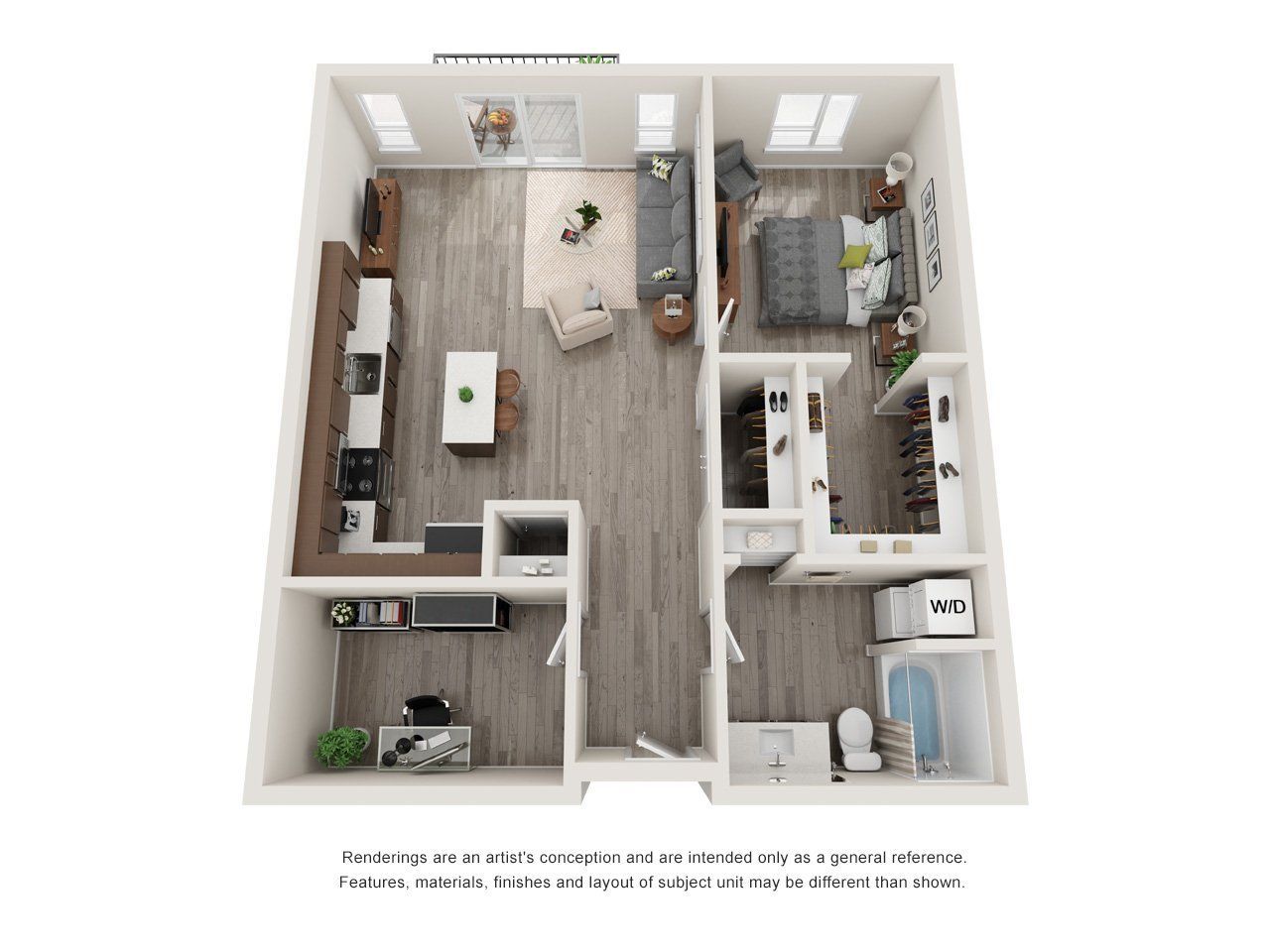 Acadia 1-Bedroom with Office/Den Unit