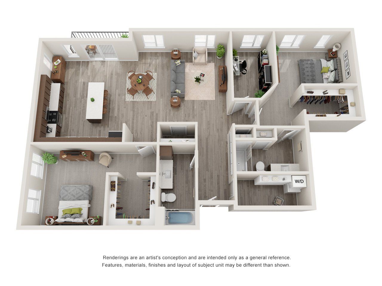 Acadia 2-Bedroom with Office/Den Unit