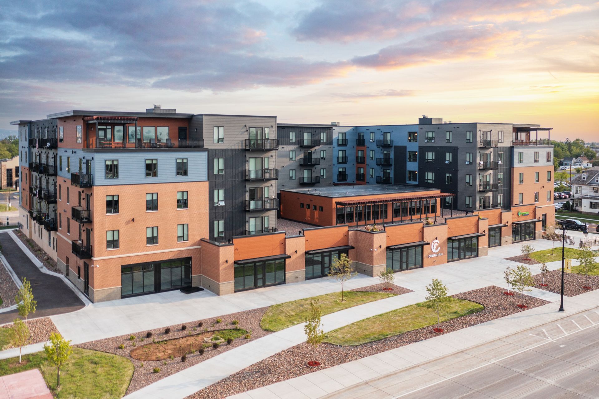Central Flats aerial view